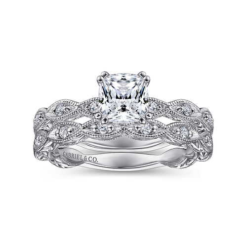 14K White Gold Matching Wedding Band