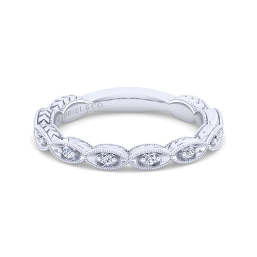 14K White Gold Matching Wedding Band