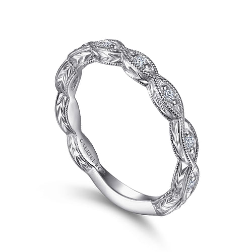 14K White Gold Matching Wedding Band