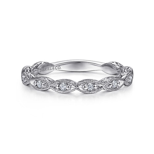 14K White Gold Matching Wedding Band