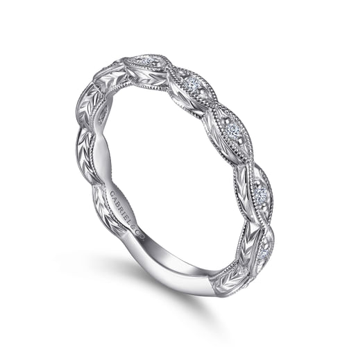 14K White Gold Matching Wedding Band