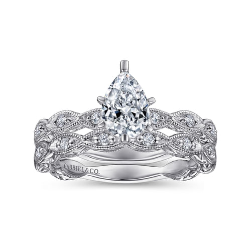 14K White Gold Matching Wedding Band