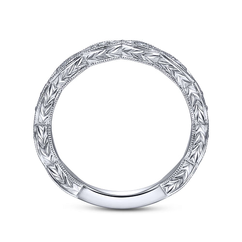 14K White Gold Matching Wedding Band