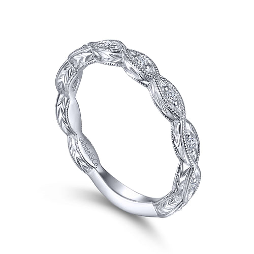 14K White Gold Matching Wedding Band