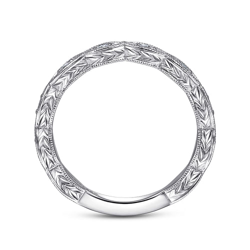 14K White Gold Matching Wedding Band