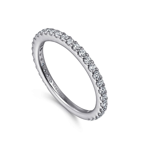 14K White Gold Matching Wedding Band