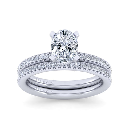 14K White Gold Matching Wedding Band