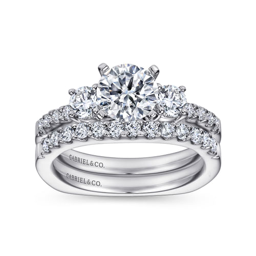 14K White Gold Matching Wedding Band