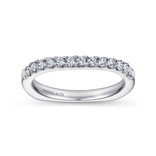 14K White Gold Matching Wedding Band