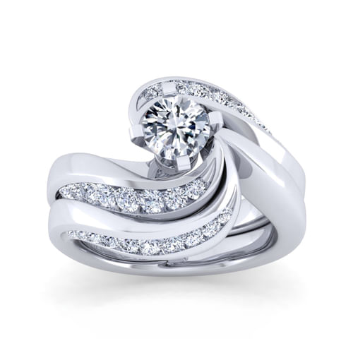 14K White Gold Matching Wedding Band