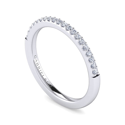 14K White Gold Matching Wedding Band