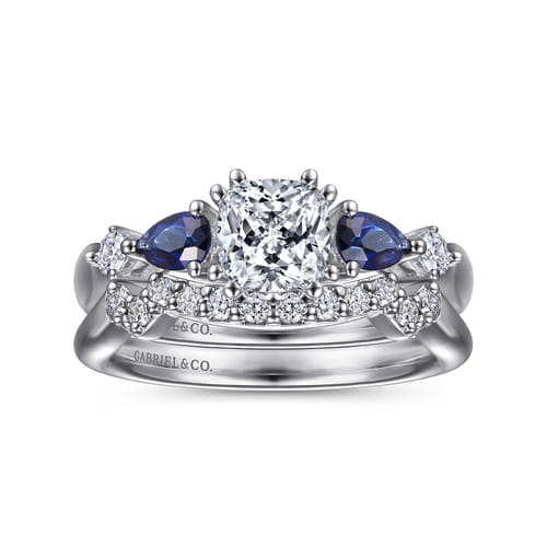 14K White Gold Matching Wedding Band