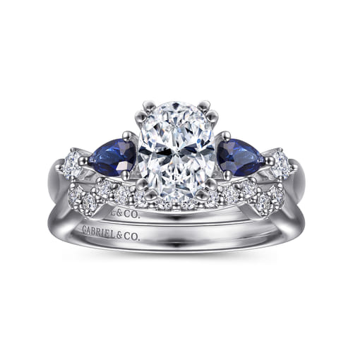 14K White Gold Matching Wedding Band