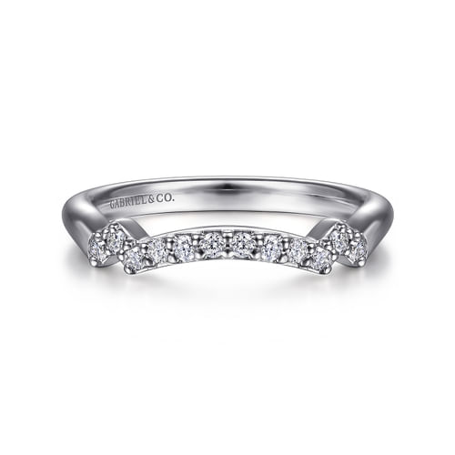 14K White Gold Matching Wedding Band