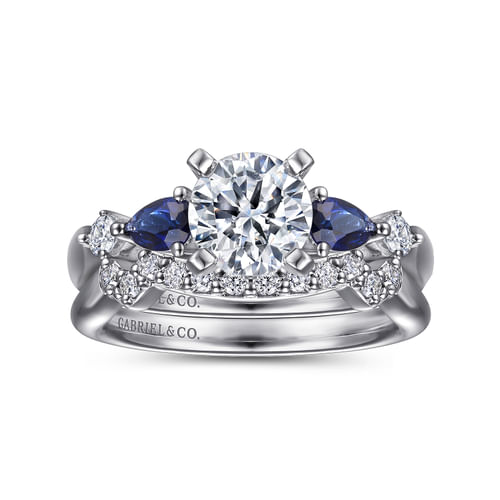 14K White Gold Matching Wedding Band