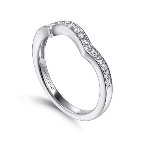 14K White Gold Matching Wedding Band