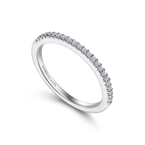 14K White Gold Matching Wedding Band