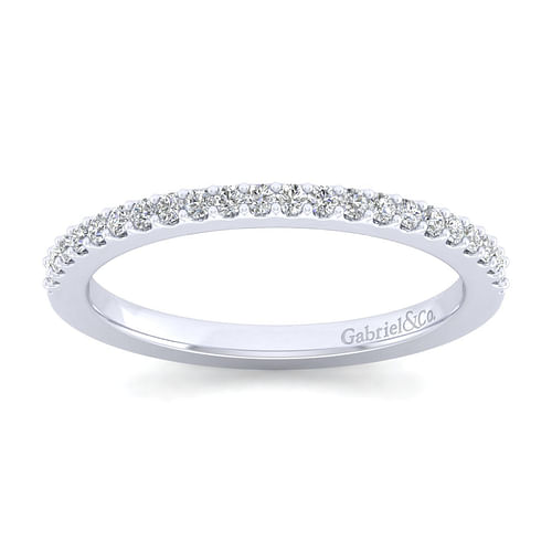 14K White Gold Matching Wedding Band