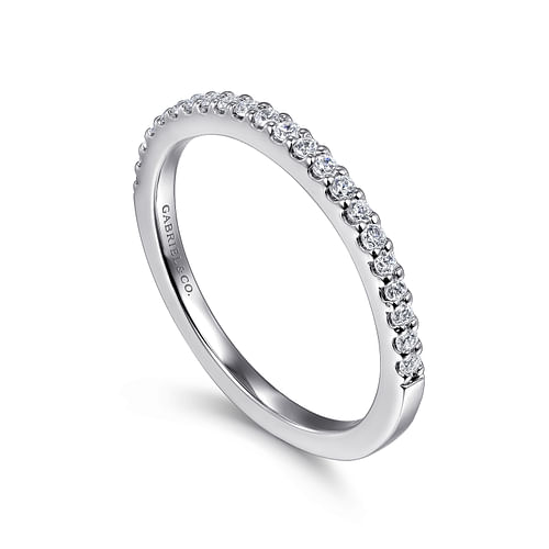 14K White Gold Matching Wedding Band