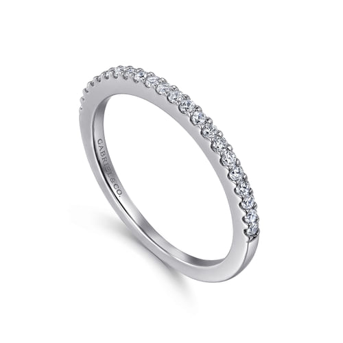 14K White Gold Matching Wedding Band