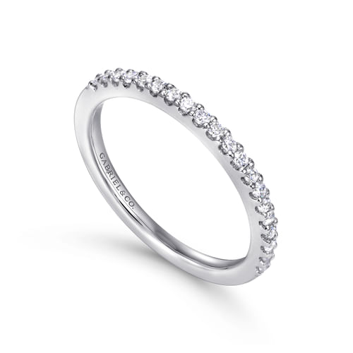 14K White Gold Matching Wedding Band