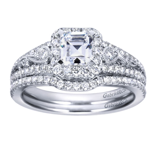 14K White Gold Matching Wedding Band