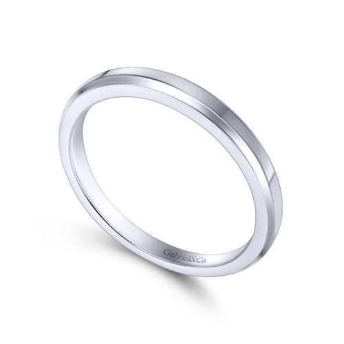 14K White Gold Matching Wedding Band