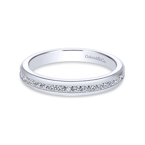 14K White Gold Matching Wedding Band