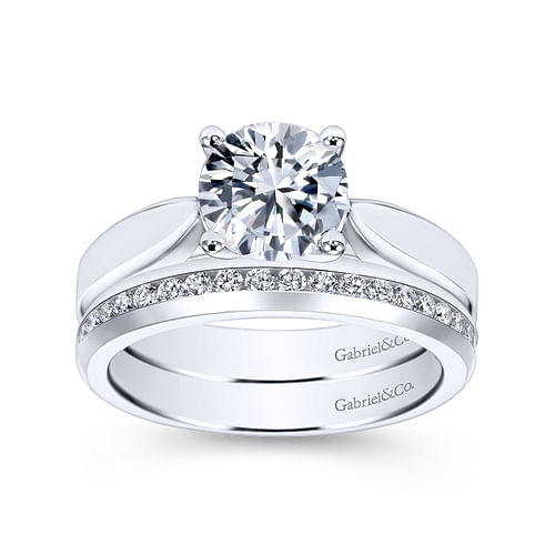 14K White Gold Matching Wedding Band