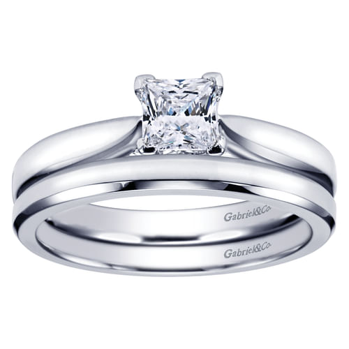 14K White Gold Matching Wedding Band