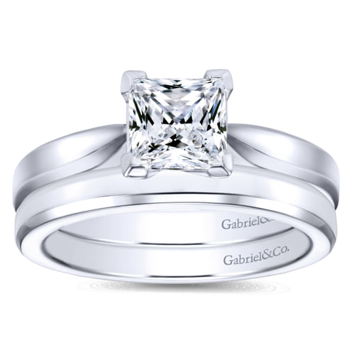 14K White Gold Matching Wedding Band