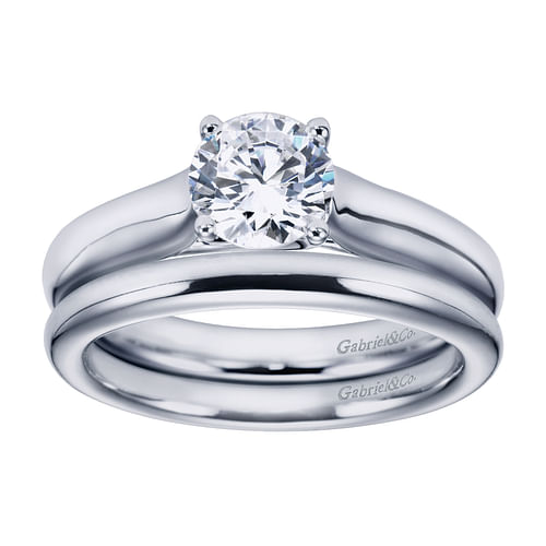 14K White Gold Matching Wedding Band