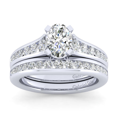 14K White Gold Matching Wedding Band