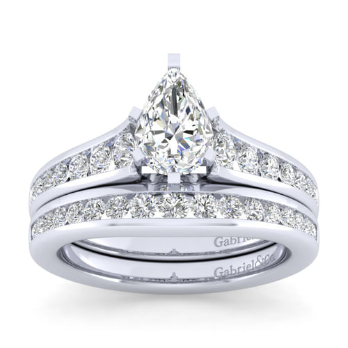 14K White Gold Matching Wedding Band