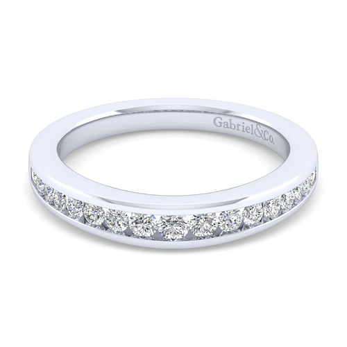 14K White Gold Matching Wedding Band