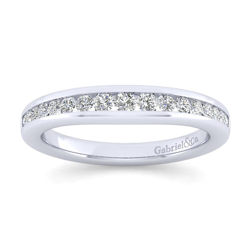 14K White Gold Matching Wedding Band