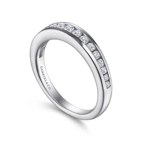 14K White Gold Matching Wedding Band