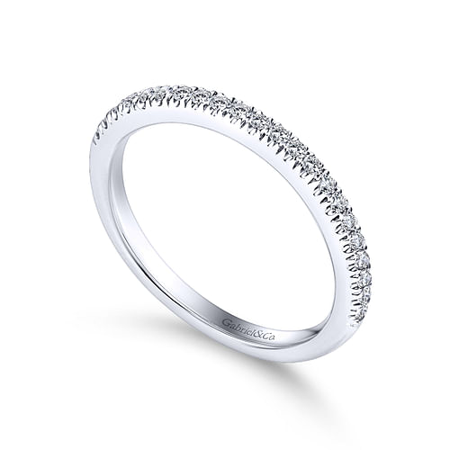 14K White Gold Matching Wedding Band