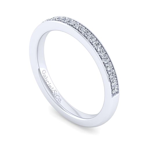 14K White Gold Matching Wedding Band