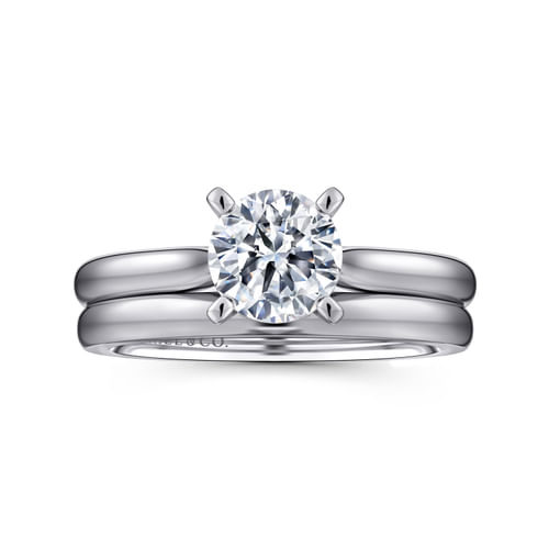 14K White Gold Matching Wedding Band
