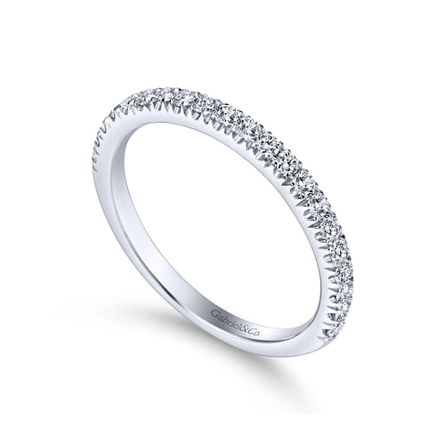 14K White Gold Matching Wedding Band