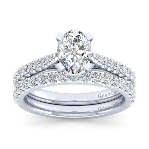 14K White Gold Matching Wedding Band