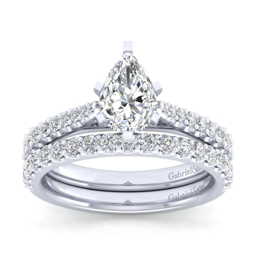 14K White Gold Matching Wedding Band