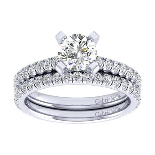 14K White Gold Matching Wedding Band