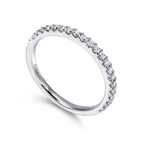 14K White Gold Matching Wedding Band