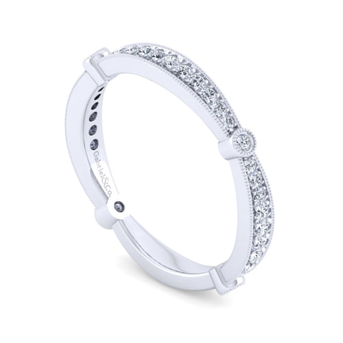 14K White Gold Matching Wedding Band