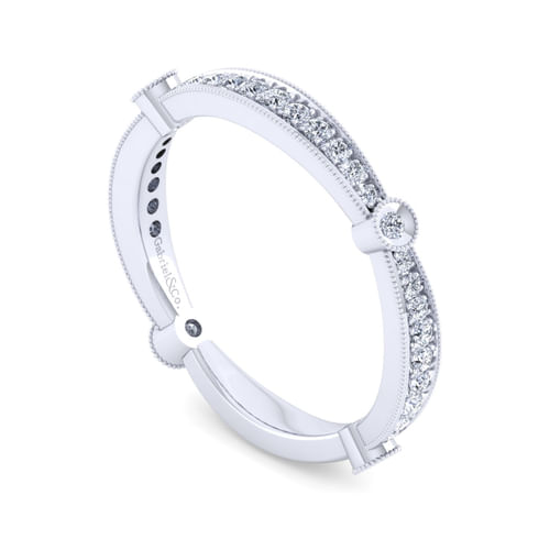 14K White Gold Matching Wedding Band
