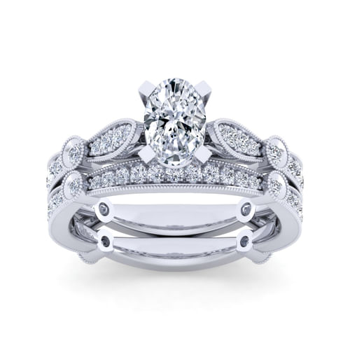 14K White Gold Matching Wedding Band