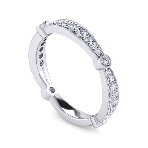 14K White Gold Matching Wedding Band