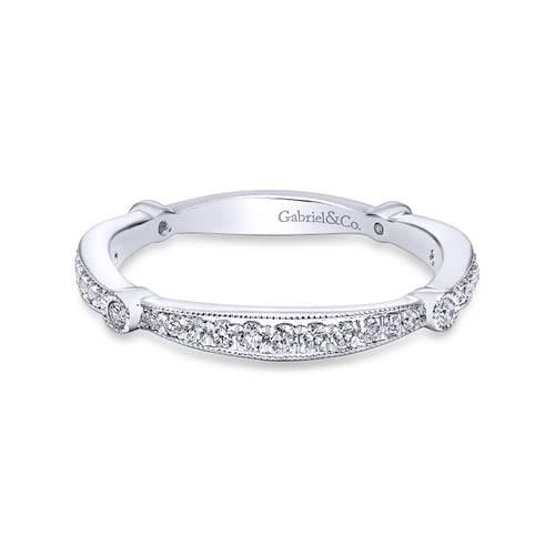 14K White Gold Matching Wedding Band